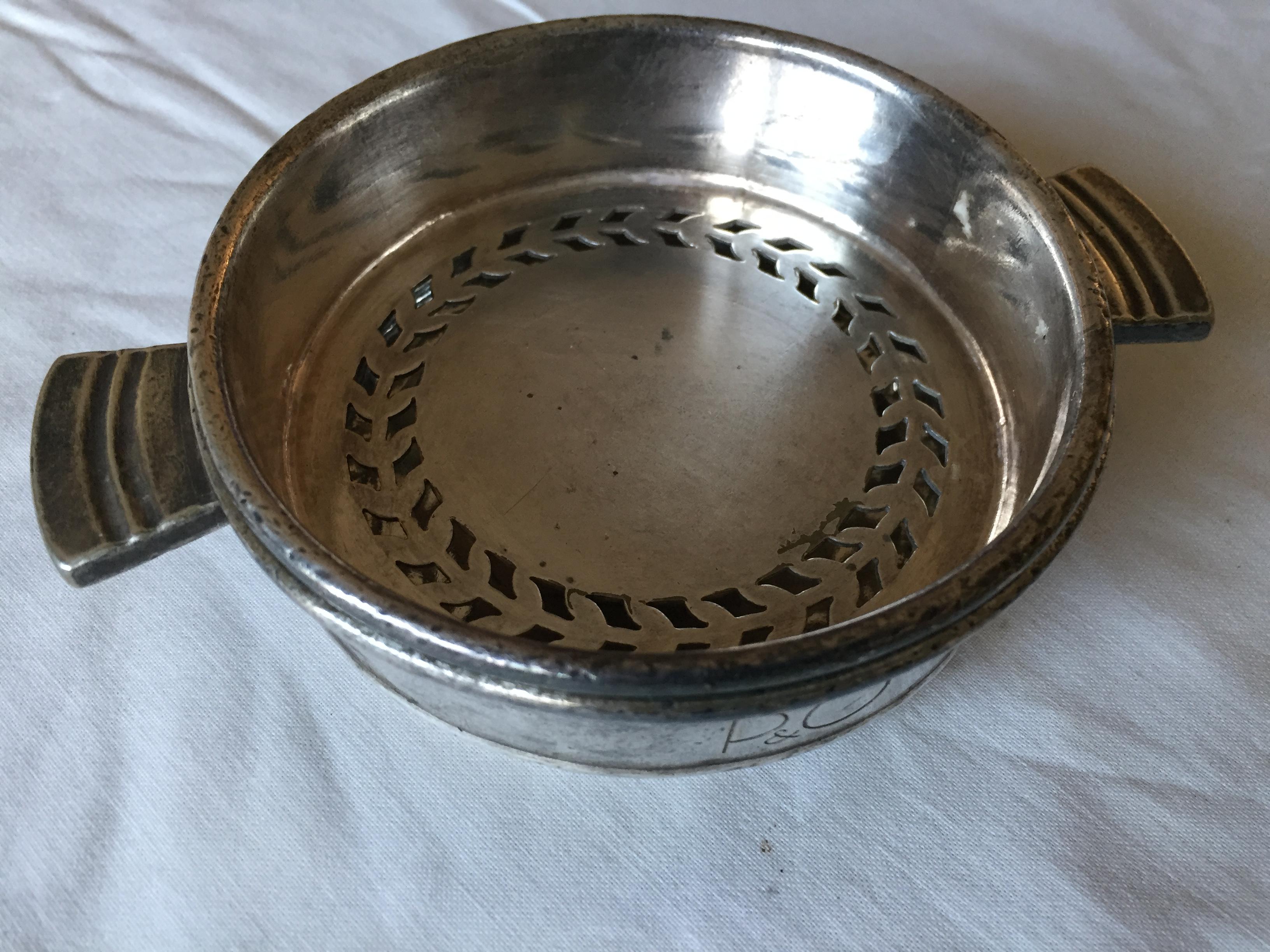 AS USED IN SERVICE TWO PART VEGETABLE SERVING DISH FROM THE P&O LINE